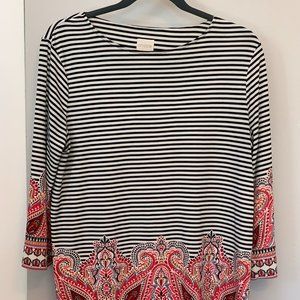 Chico"s striped knit top, size 1